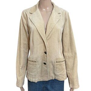Style & Co Beige Corduroy Jacket Size Medium